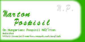 marton pospisil business card